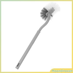 M.Grocer  Long-Handled Toilet Brush Curved Head Soft Bristles Quick Drying Bathroom Corner Cleaning Tools
