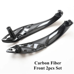 คาร์บอนไฟเบอร์ภายในรถ Asseccories ประตูดึง Handle พร้อมที่จับด้านนอกสำหรับ BMW 3 4 Series F30 F80 F31 F32 F33
