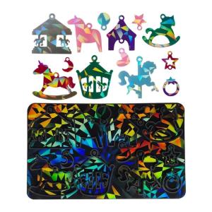 Sparking Merry-Go-Round Silicone Mold Carousel Pendant Molds with Hole for Jewelry Earring Making Molds DIY