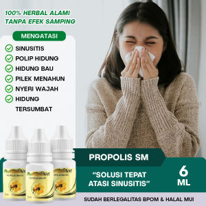 Obat Sinusitis Sinusitis Pilek Menahun Hidung Bau Busuk Hidung Tersumbat Polip Hidung Rhinitis Alergi Sinus Ingus Kental Bersin Bersin Propolis SM Herbal Alami