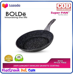 BOLDe Fry Pan 22cm Granite Ceramic Anti Lengket - Black