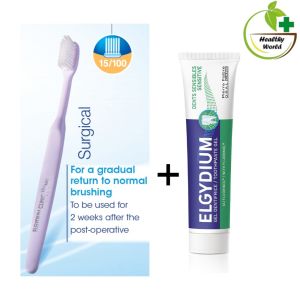 ELGYDIUM Sensitive Toothpaste + CLINIC 15/100 Extra Soft Toothbrush