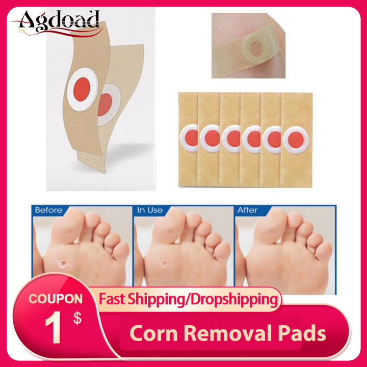 Agdoad 6 Pcs Corn Warts Remover Patch Painless Feet Care Thorn Callus ...