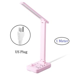 ช่องเสียบสายไฟต่อขยายมี2ปลั๊กสากลและพอร์ต USB 2ช่องสำหรับชาร์จอุปกรณ์การอ่านพับได้หลอดไฟ LED โคมไฟตั้งโต๊ะไฟกลางคืนเต้าเสียบสายไฟต่อพ่วงพร้อมสวิตช์ป้องกันความปลอดภัยโคมไฟตั้งโต๊ะ USB สายไฟต่อ1เมตรเต้าเสียบไฟ