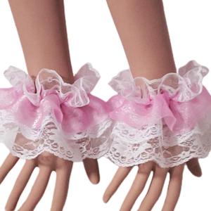 Detachable Shirt Pleated Flare Sleeve False Cuffs Solid Color Pleated Wristband Decorative Women Clothing Accessories