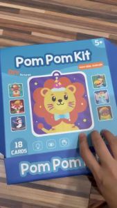 EducratePH Pom Pom Craft Kit – Reusable Pick & Place Activity for Kids 5+