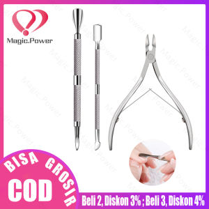 1 Set Pembersih Kutikel Kuku Nail Art Cuticle Nipper Pusher
