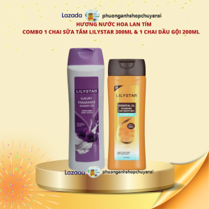 Combo dầu gội lilystar 200ml và sữa tắm lilystar 300ml