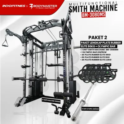 BODYMASTER Smith Machine Functional Trainer BM-3080MS - Squat Power Rack Bench Press Cable - ALAT SAJA