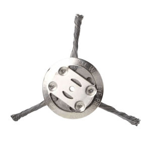 3/6 Steel Wire Grass Trimmer Head Lawn Mower Removal Weeding Plate Swing Blade Universal Garden Tool Steel Wire Wheel Head Grass Trimmer Head Universal Weed Brush Fit Straight Shaft Brushcutter Removal Moss Rust