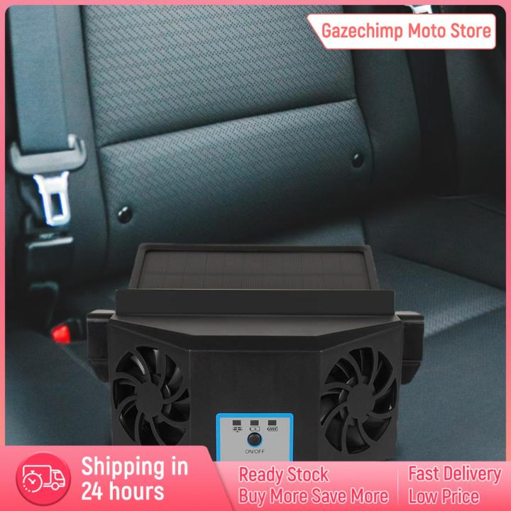 Gazechimp Automobile Solar Powered Car Exhaust Fan Car Ventilation Fan