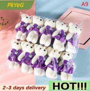PkYeG 10PCS Couple Models Bear Flower Bouquet Cartoon Dolls Wedding Decoration Gifts