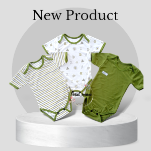 3 pcs / 6 pcs Jumper Bayi Baru Lahir Seri hijau olive bayi newborn 0-6 bulan