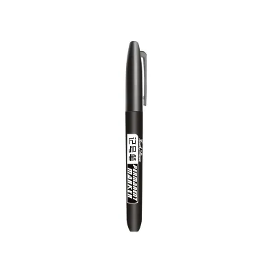 10Pcs Multi Function Permanent Waterproof Marker Pen Medium Point 1.5mm Black Blue Red Ink Marker Pens for Art Supplies Stationery