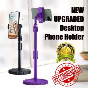 OMO READY STOCK -Upgraded Version Universal Phone Stand Mobile Phone Desktop Holder Live Web Celebrity Phone Stand Mobile Holder Stand Adjustable Desktop Phone Stand