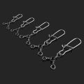 SILANON Fishing 3 Way Swivel Snaps Stainless Steel Cross Line Duo Lock Snap Swivels Saltwater Barrel Triple Swivels Fishing Tackle Connector for Catfish Trolling Surf Rig 26-83LB. 