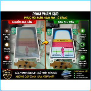 Phim phân cực giúp phục hồi màn hình Omron HBF-375 Karada Scan bị ố mờ không rõ chữ