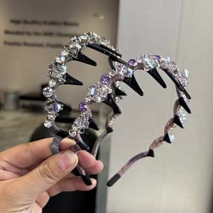 Băng đô pha lê sang trọng phong cách Hàn Quốc lược tóc cao cấp có răng băng đô cho tóc gãy kẹp tóc đa năng phụ kiện tóc cho phụ nữ