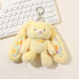 Thỏ Dễ Thương Sang Trọng Mặt Dây Chuyền Hoạt Hình Thỏ Móc Khóa Mềm Nhồi Bông Búp Bê Xe Chìa Khóa Túi Trang Trí