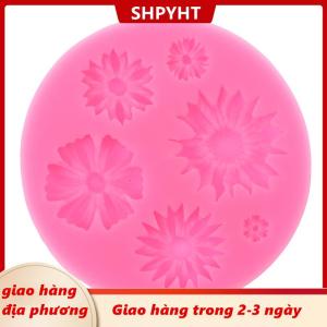 [COD] SHPYHT Giao hàng địa phương 3D hướng dương cánh hoa dập nổi Silicone khuôn cứu trợ fondant bánh trang trí công cụ