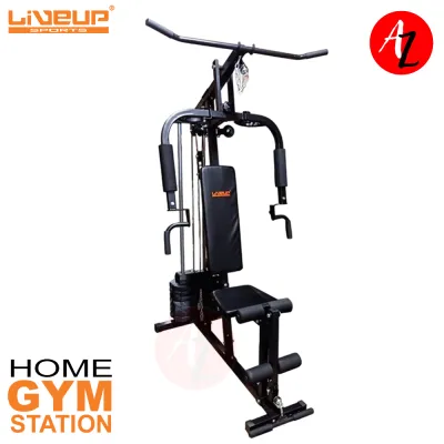 Live Up LS1003 Station Gym Home Gym Equipment Lat Pulldown Chest Press Leg Curls Biceps Tricepts All in One