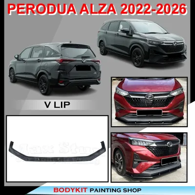 PERODUA ALZA 2022-2026 R-DESIGN V1 STYLE FRONT V LIP BODYKIT MATERIAL PU GETAH