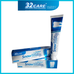 32CARE ® Snow White Smile - Xylitol Toothpaste for Adults: Sensitive Teeth Relief and Whitening Power