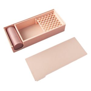 MARBLEX Plastic Powder Storage Box Sliding Lid Built-In Brush Clay Powder Container Compartment Structure Polymer Clay Powder Box Dust-Resistant Storage