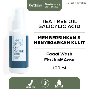 Ardiras Facial Wash Acne Cleanser Low pH Sabun Cuci Muka Mengatasi Jerawat Kulit Berminyak Pembersih Wajah Glowing Dan Melembabkan With Salicylic Acid BPOM