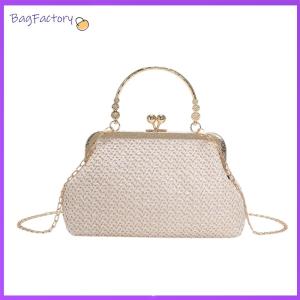 กระเป๋าคลัทช์ของผู้หญิงแฟชั่นที่มีด้ามจับโซ่เหมาะสำหรับกิจกรรมตอนเย็นและฉลองงานแต่งงานในสไตล์หรูหรา