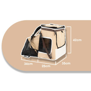 HamshMoc Pet Carrier Backpack Ventilated Mesh Windows Stable Base System Escape Proof For Small Pets