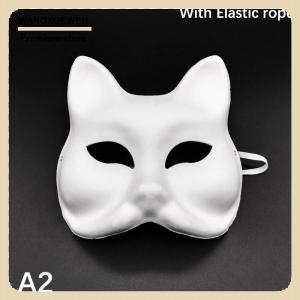 [COD] Trống handmade DIY mặt nạ Masquerade Mèo Mặt nạ đạo cụ paintable bên cosplay trang phục Đảng trang trí nội thất thủ công Prop