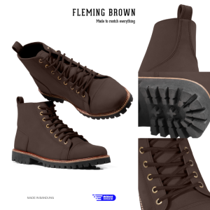 TRAGEN Footwear Fleming Sepatu Boots Casual Pria- BROWN