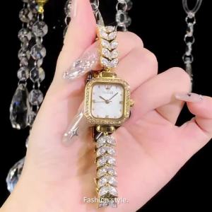 FCOLEVS jam tanggan perempuan viral 2023 wanita waterproof original diamond small dial fashion fish scale strap luminous Anti-fade watch for women Watch for girls ins