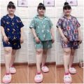 Bộ Đồ Ngủ Pizama Nữ -Pizama Ngắn - Pizama Lụa -  Bộ Đồ Ngủ Nữ - Đồ Bộ Pijama- Đồ Bộ Nữ - Đồ Bộ Nữ Mặc Nhà Pijama Tay Ngắn Quần Ngắn Kate Thái Phi Bóng Hoạt Hình Cute Dễ Thương size 35-60kg. 