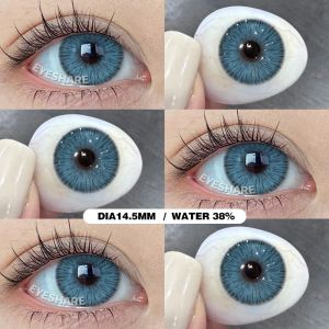 (COD) VIENNA Series Hot-selling Korean contact ,Big Eye linear-pattern Gray/Brown 14.5mm