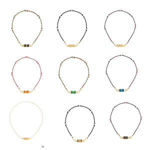 Delicate Gold Tarot Pattern Pendant Necklace For Men And Women Lucky Rainbow Pendant With Braided Rope Chain