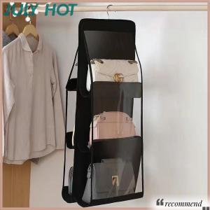 [JULYHOT] ถุงเก็บของแบบแขวนสองด้านถุงเก็บของโปร่งใส6ชั้นตู้เสื้อผ้าห้องนอนถุงเก็บฝุ่น