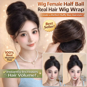 Low Bun Hairpiece Clip Real Hair Half Bun Increase Hair Volume Womens Fashion Hair Accessories