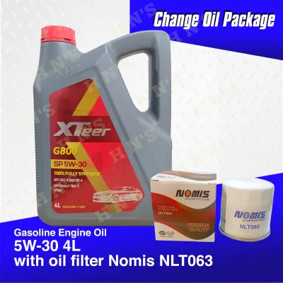 Hyundai XTeer Gasoline Ultra Protection 5W-30 Fully Synthetic Oil Change Bundle for Hyundai Accent / Kia Rio / i10 / Eon / Reina / Soul / Soluto / Picanto [ 4 liters + Filter ]