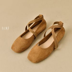 LOEI Davina Sepatu Flats Wanita Stylish Tali Silang Elastis 4818