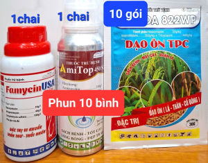 Phòng Trừ đạo ôn lem lép vàng lá cháy lá vi khuẩn trên lúa