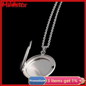 Ministar Stainless Steel Photo Locket Necklace 3 Colors Open Round Pendant Necklaces