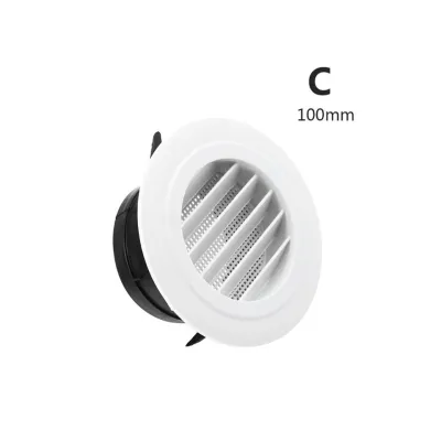 Universal White Round Air Vent Grille/Diffuser 100mm/125mm/150mm/200mm - Easy Install Home Appliance Ventilation Cover