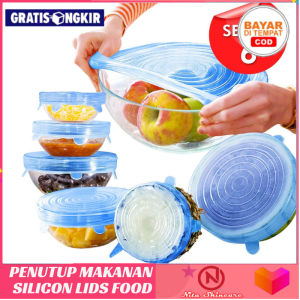 Nita Skincare - Penutup Makanan Silicon Lids Food Cover 6 In 1 Penutup Serbaguna Silikon Super Stretch