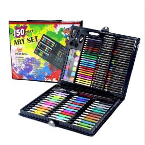 CRAYON Set 150 Pcs Krayon Anak Alat Menggambar Pewarna Mewarnai Kerayon Art Kanvas Melukis Spidol Pensil Warna Warni Lengkap Kado Anak Alat Lukis 1 Set