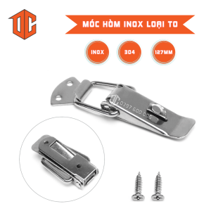 Lẫy móc hòm móc khoá mỏ vịt khoá lật lẫy inox loại lớn 127mm Chốt Chuyển Đổi Lò Xo Bằng Thép Không Gỉ Chốt Bắt Cho Hộp Khóa Ngực