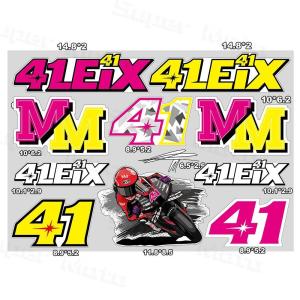 Motorcycle Racing Team Driver Aleix Espargaro No. 41 Sticker Decoration Fuel Tank Side Panel Body Helmet Waterproof Decals For KYT HJC Arai SHOEI Shark AGV