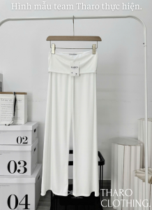 Quần Thun Tăm Nhiễn Ống Suông Phối Bo - Tharo Clothing [QUAN0073]