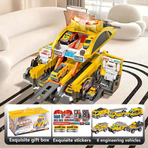 Extra-large ambulance toy music story inertia boy and girl  children car simulation model open the door.Police car transforming ejection track parking lot.